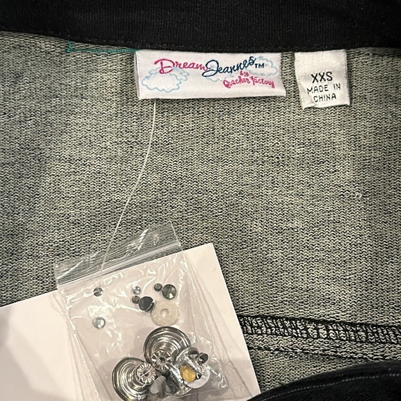 Brand new Dream Jeannes Quacker Factory Deep Win Button Jacket Rhinestones - Picture 6 of 10